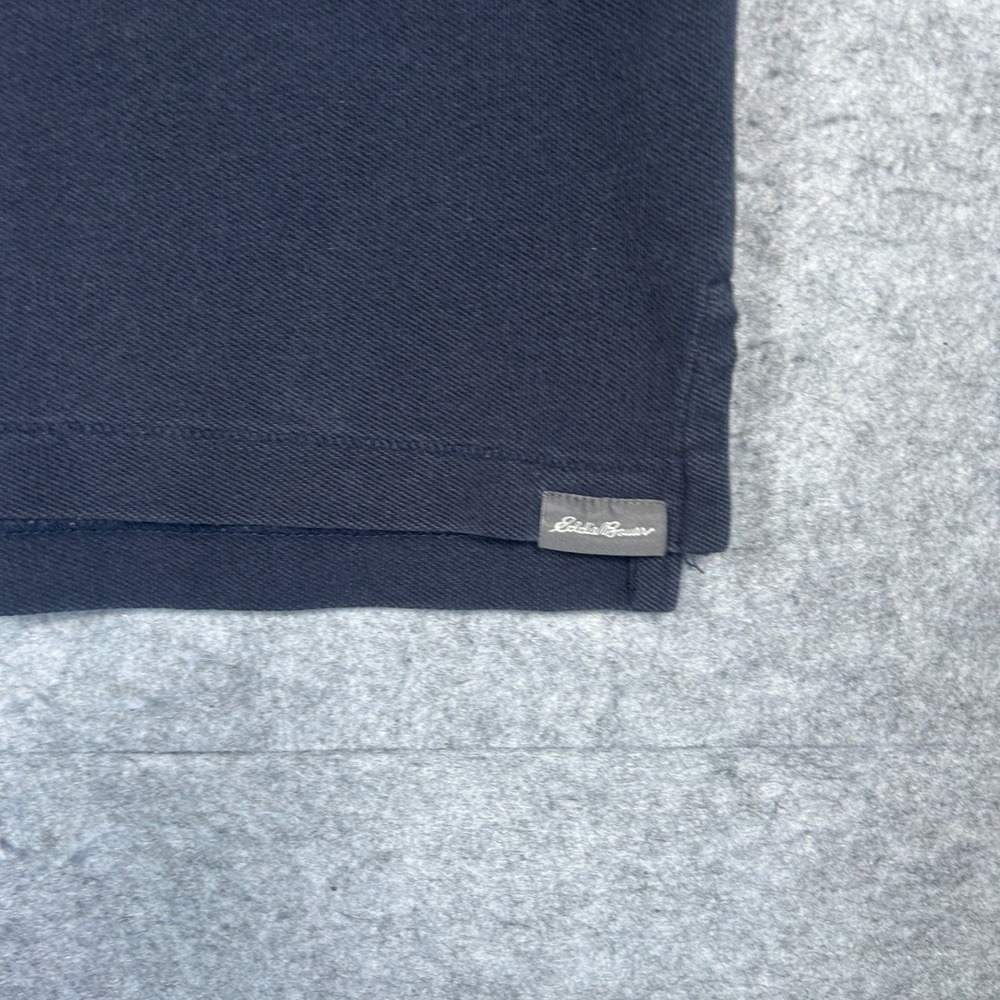 Eddie Bauer Polo Shirt Men 3XL Navy Blue Long Sleeve Cotton Pique Casual Outdoor - Picture 2 of 14